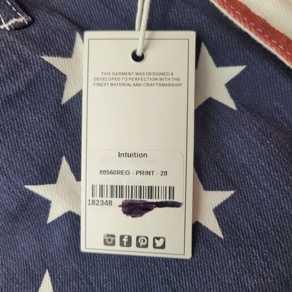 Judy Blue USA Flag High Waist Flare‎ Jeans 7/28 Cotton Patriotic Stars Stripes - Picture 4 of 14